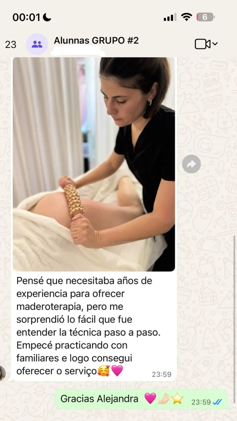 Mensaje real de alumna 2